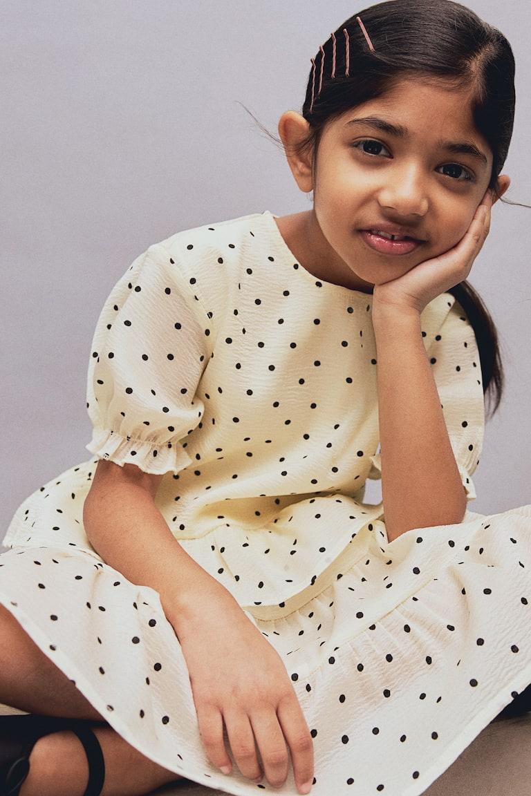 H&M Falda Escalonada - Rosa Empolvado - NIÑOS