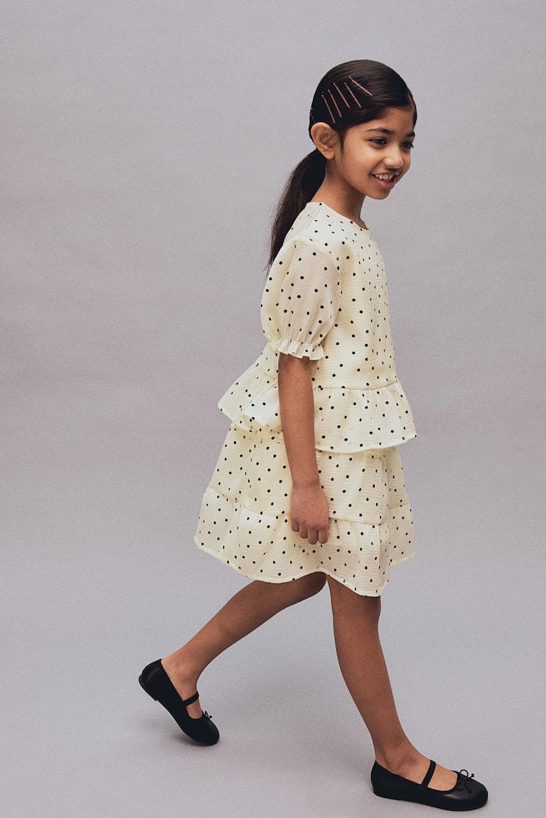 H&M Falda Escalonada - Rosa Empolvado - NIÑOS