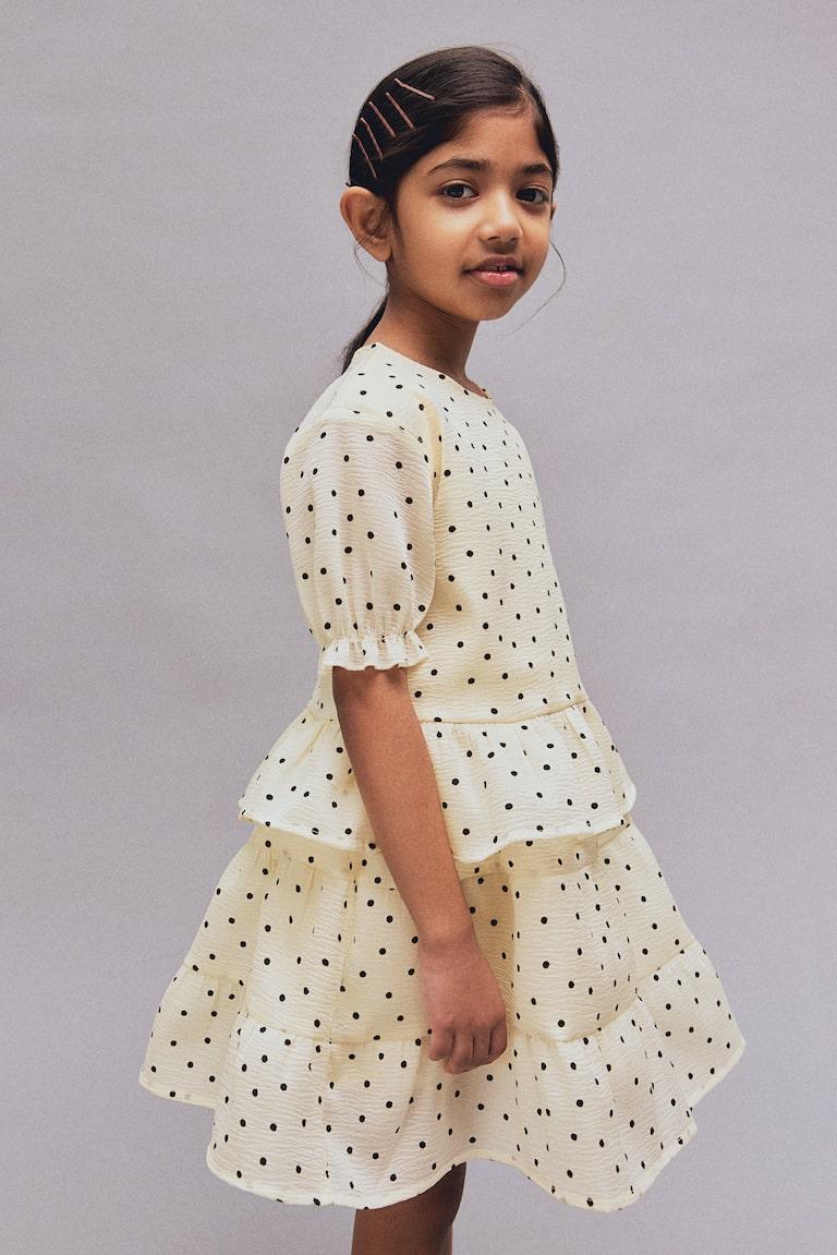 H&M Falda escalonada - Rosa/Tomates - NIÑOS