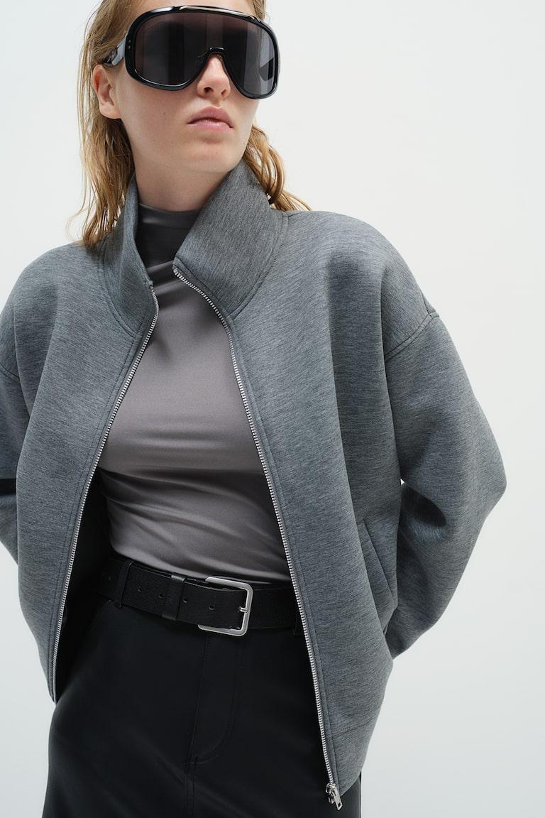 H&M Falda Midi Revestida - Marrón Oscuro - MUJER