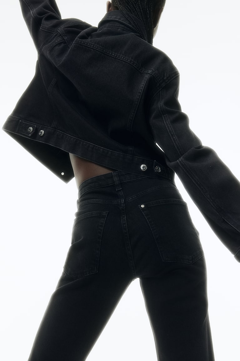 H&M Flared High Jeans - Gris - MUJER