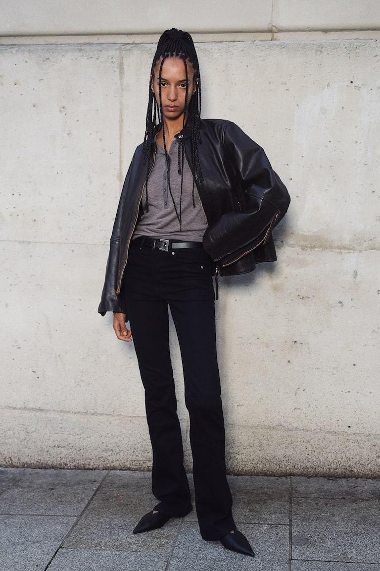 H&M Flared High Jeans - Negro - MUJER