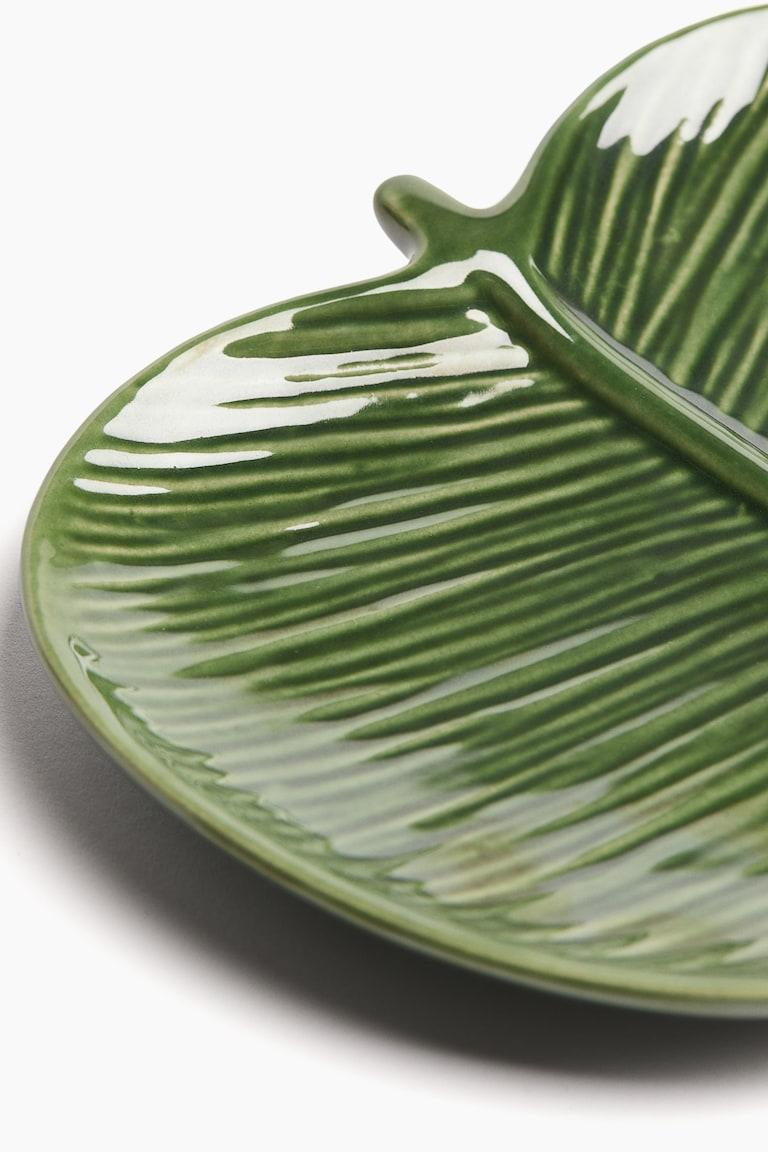 H&M Fuente De Servir Pequeña De Gres - Verde - HOME