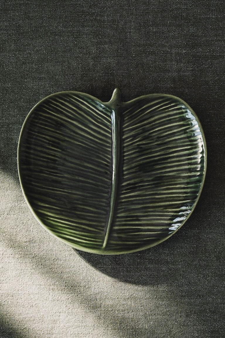 H&M Fuente de servir pequeña de gres - Verde - HOME