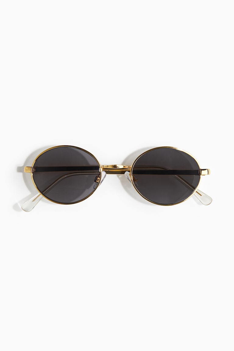 H&M Gafas De Sol Ovaladas - Dorado/Negro - MUJER