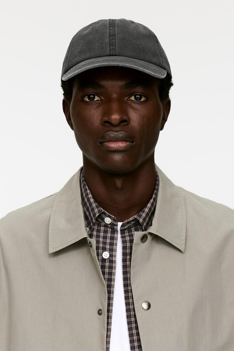 H&M Gorra De Algodón Lavado - Negro - HOMBRE