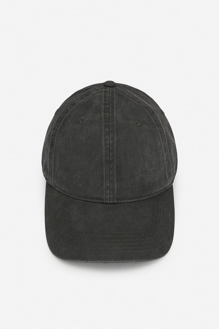 H&M Gorra De Algodón Lavado - Negro - HOMBRE