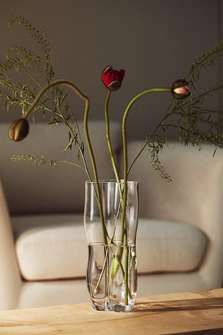 H&M Jarrón alto de vidrio - Transparente - HOME