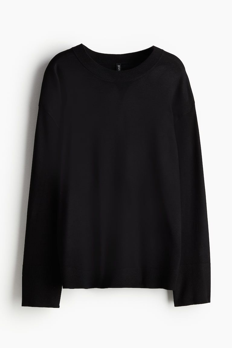 H&M Jersey De Punto Fino - Negro/Rayas - MUJER