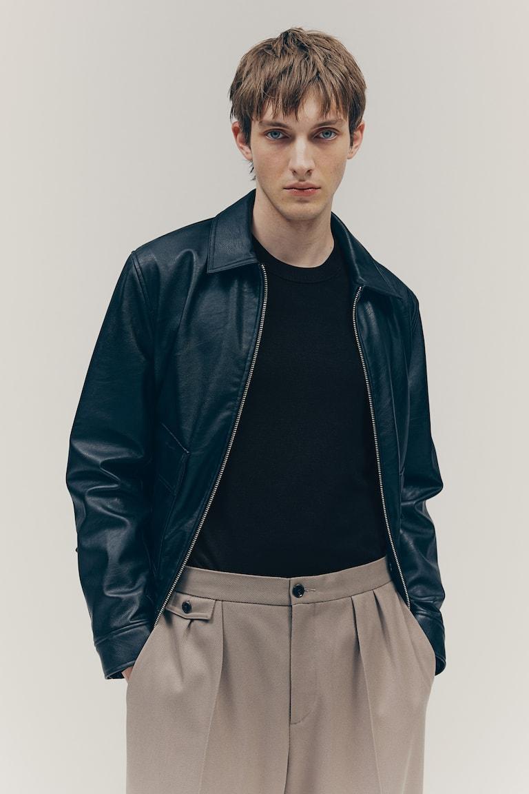 H&M Jersey En Punto Fino Slim Fit - Blanco - HOMBRE