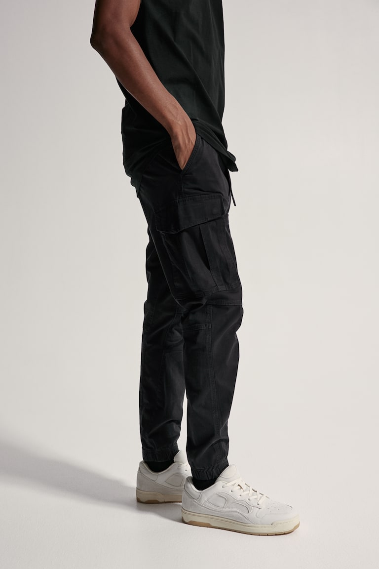 H&M Joggers Cargo Slim Fit - Negro - HOMBRE