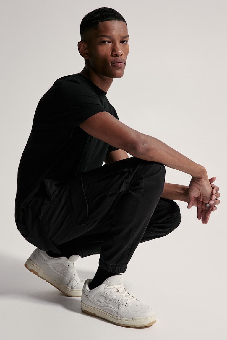 H&M Joggers Cargo Slim Fit - Negro - HOMBRE