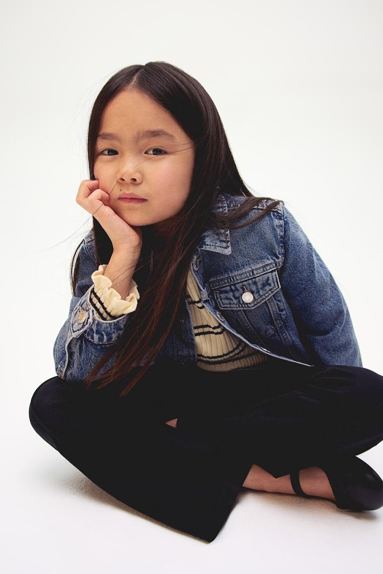 H&M Leggings Acampanados En Punto Roma - Negro - NIÑOS