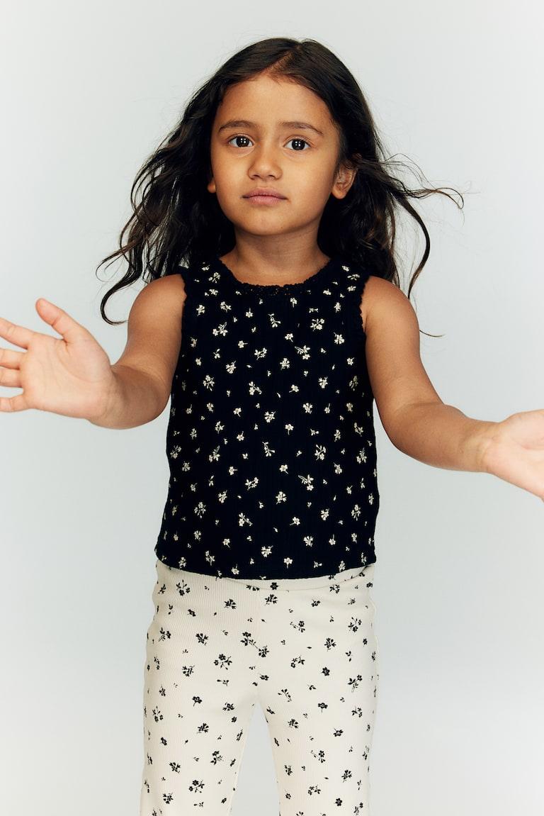 H&M Leggings Acampanados - Rosa Oscuro/Floral - NIÑOS