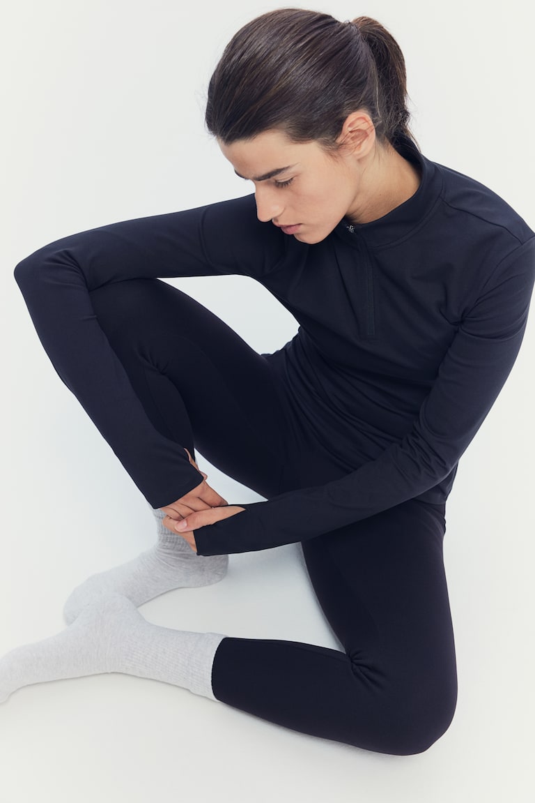 H&M Leggings De Deporte Cálidos - Beige Claro - MUJER