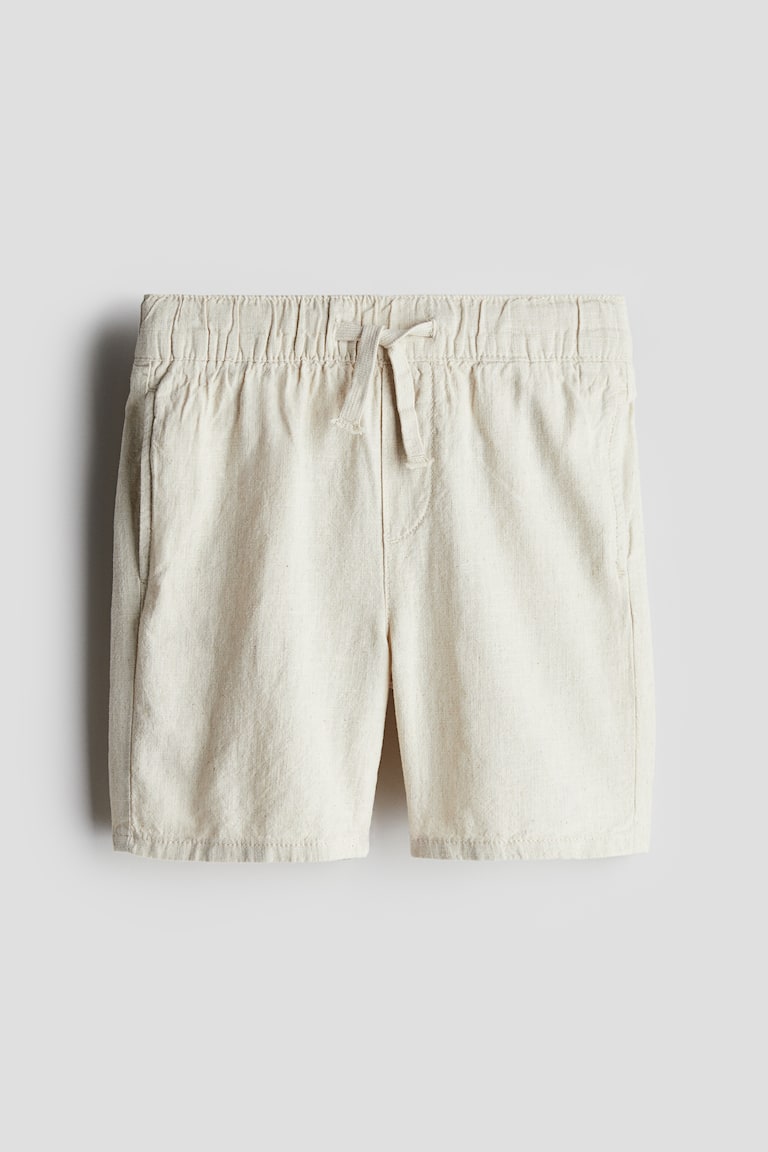 H&M Linen-blend shorts - Beige claro - NIÑOS