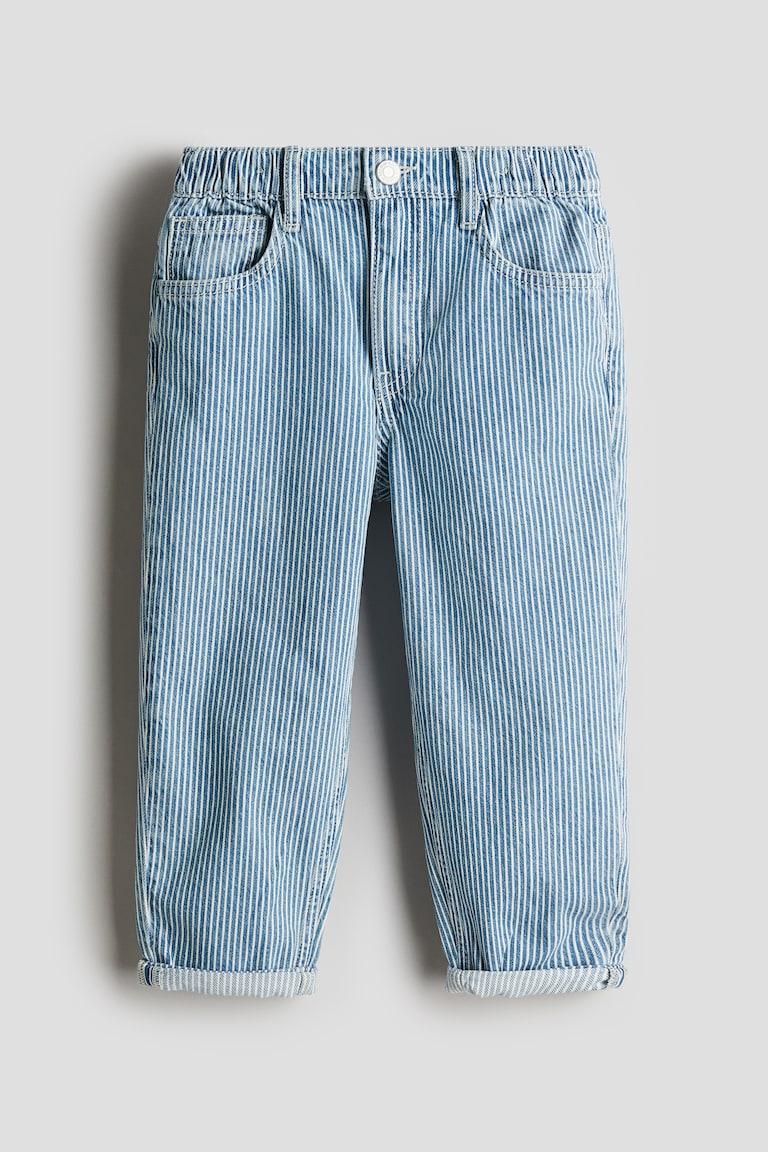 H&M Loose Fit Jeans - Azul Denim Oscuro/Rayas - NIÑOS