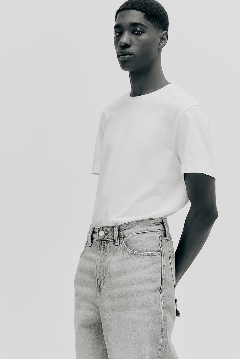 H&M Loose Jeans - Azul Denim Claro - HOMBRE