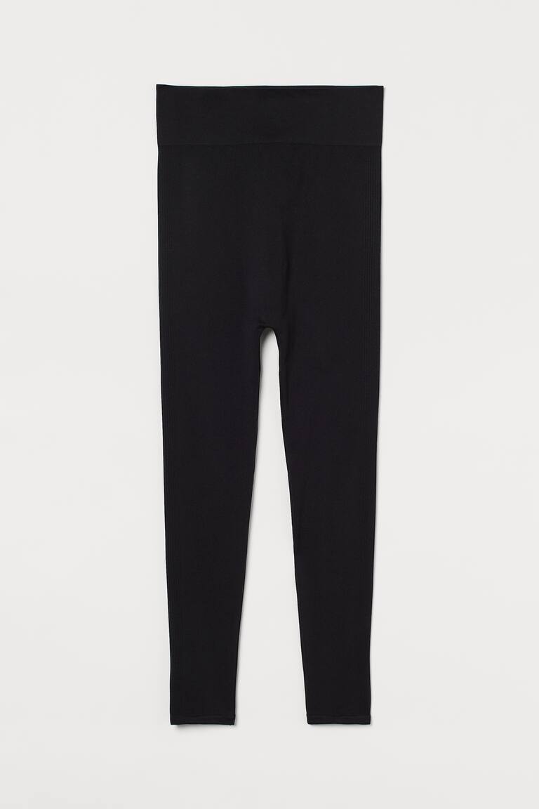 H&M MAMA Leggings Seamless - Beige grisáceo - MUJER