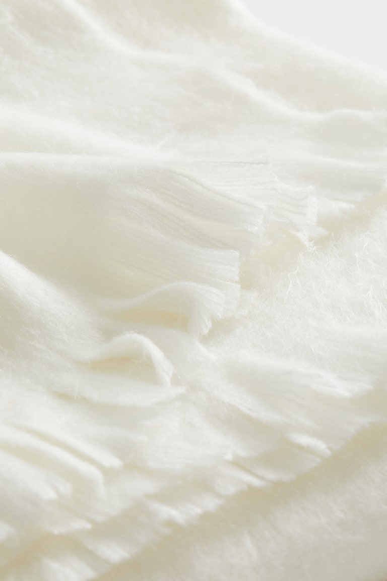H&M Manta Cepillada - Blanco - HOME