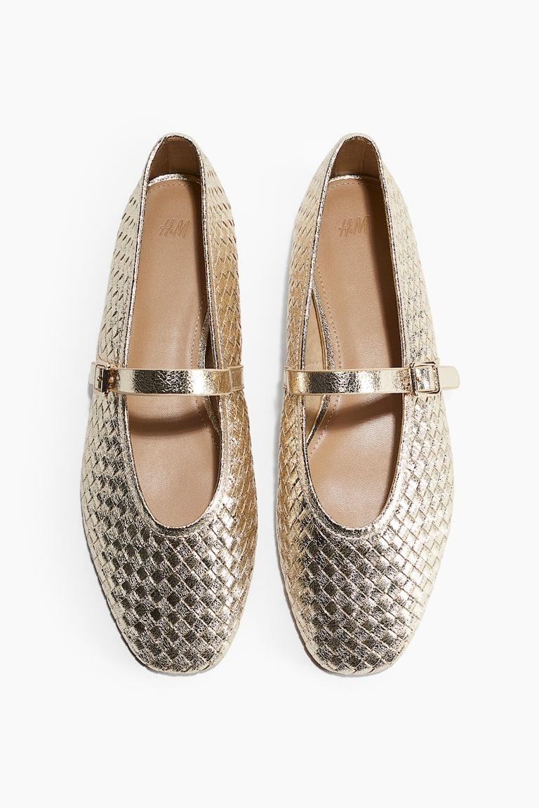 H&M Merceditas Trenzadas - Dorado - MUJER