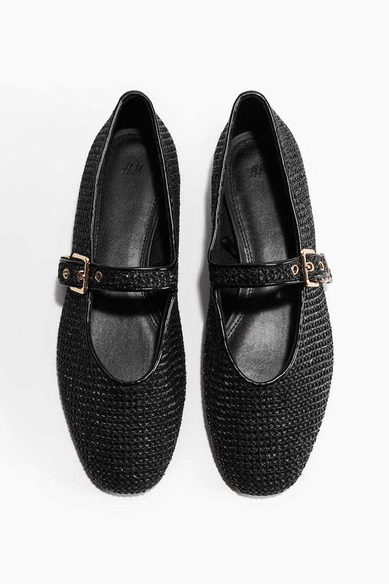 H&M Merceditas Trenzadas - Negro - MUJER