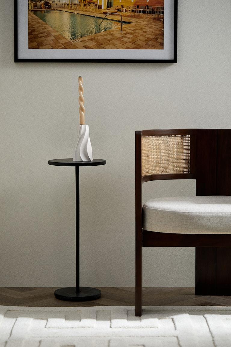 H&M Mesa auxiliar de acacia - Negro - HOME