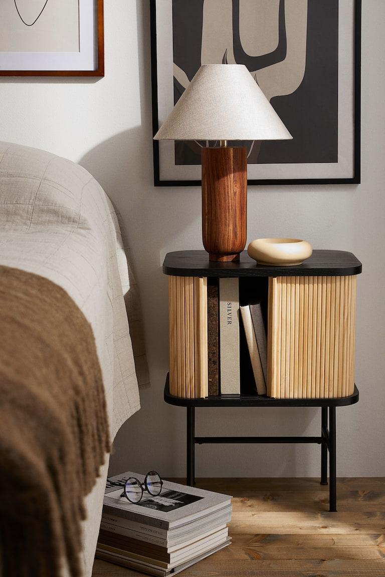 H&M Mesita de noche con puertas - Negro - HOME