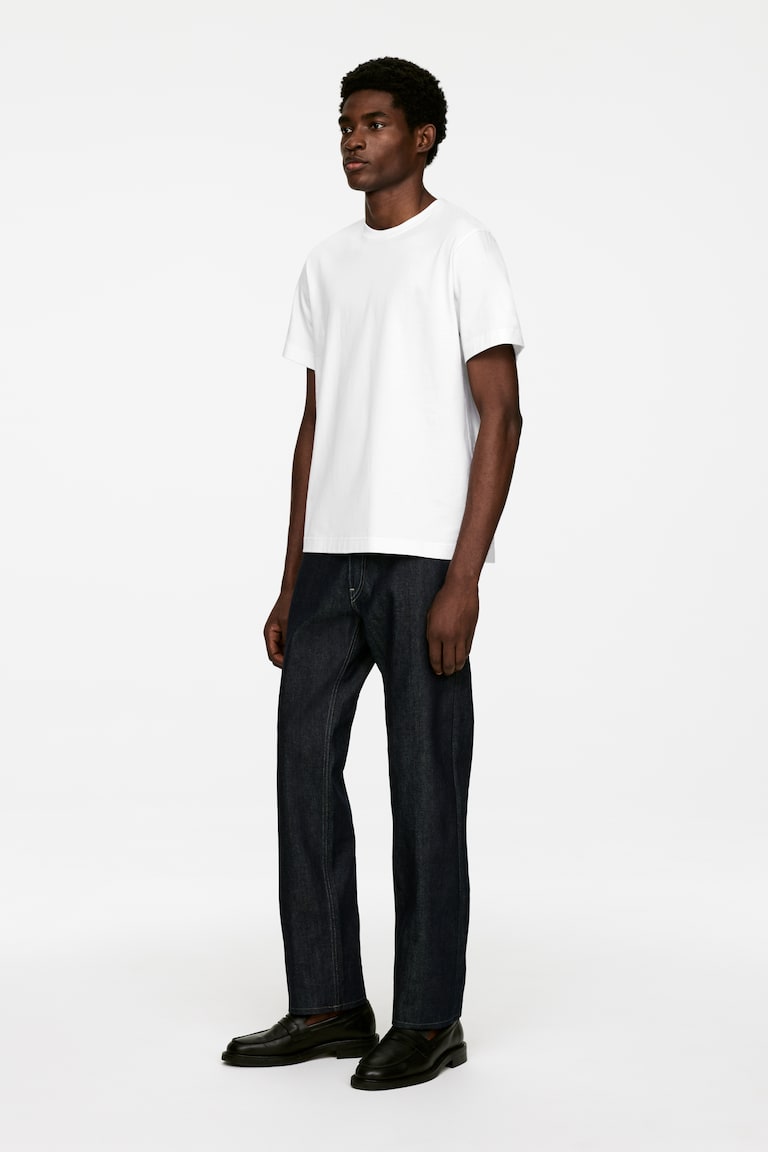 H&M Midweight T-Shirt - Azul Oscuro - HOMBRE