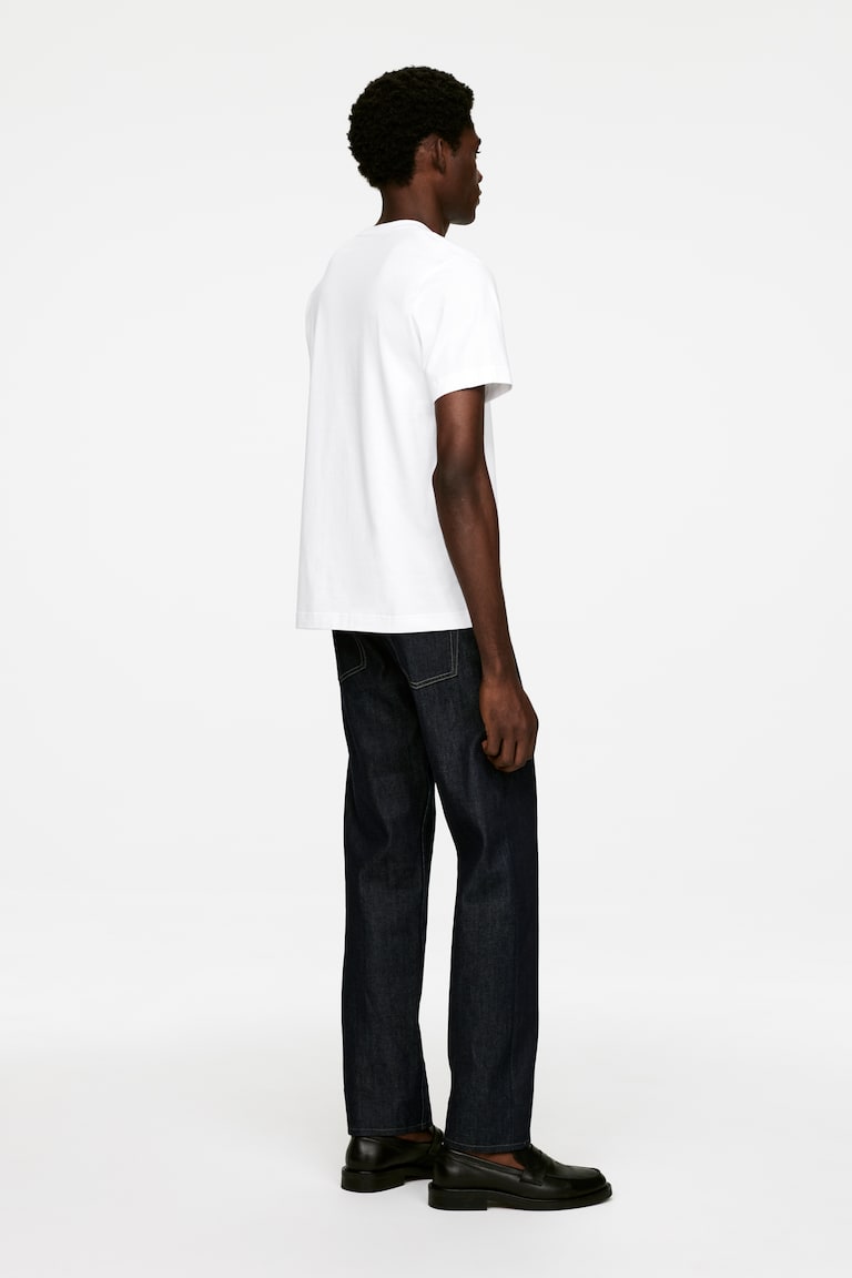 H&M Midweight T-Shirt - Azul Oscuro - HOMBRE