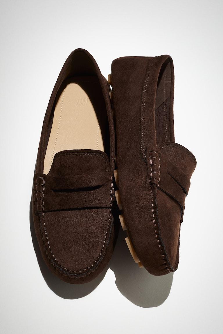 H&M Mocasines cepillados - Marrón oscuro - MUJER