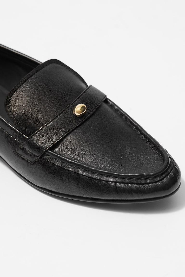 H&M Mocasines De Piel Clásicos - Negro - MUJER