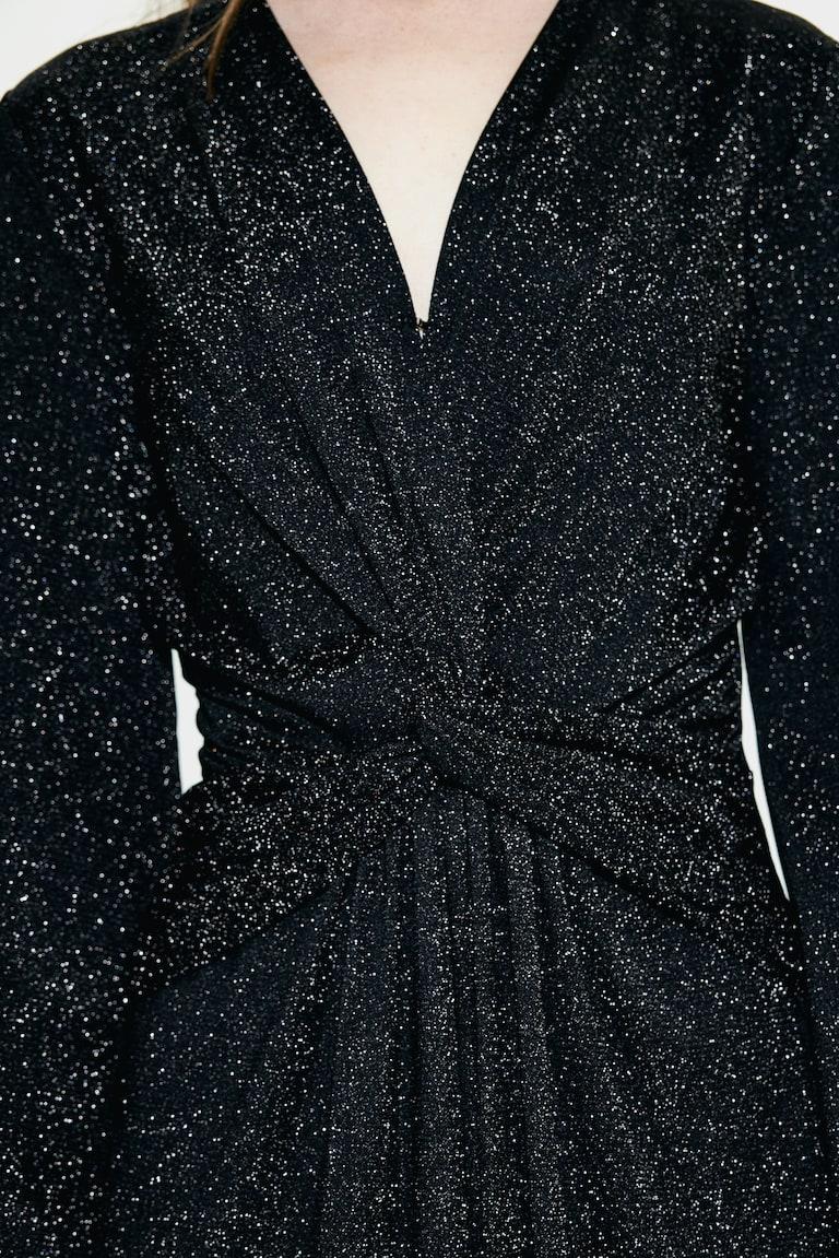H&M Mono Con Nudo Decorativo - Negro/Strass - MUJER