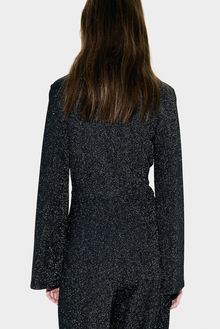 H&M Mono Con Nudo Decorativo - Negro/Strass - MUJER