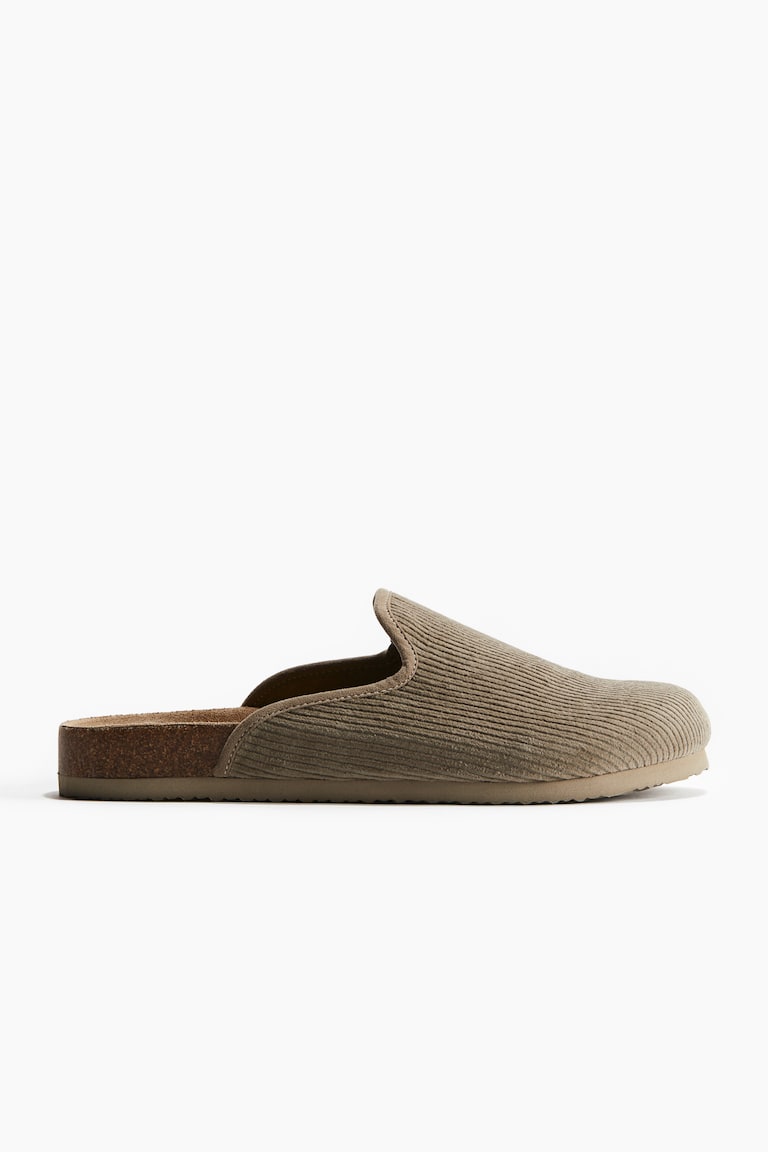 H&M Mules de pana - Beige oscuro - HOMBRE