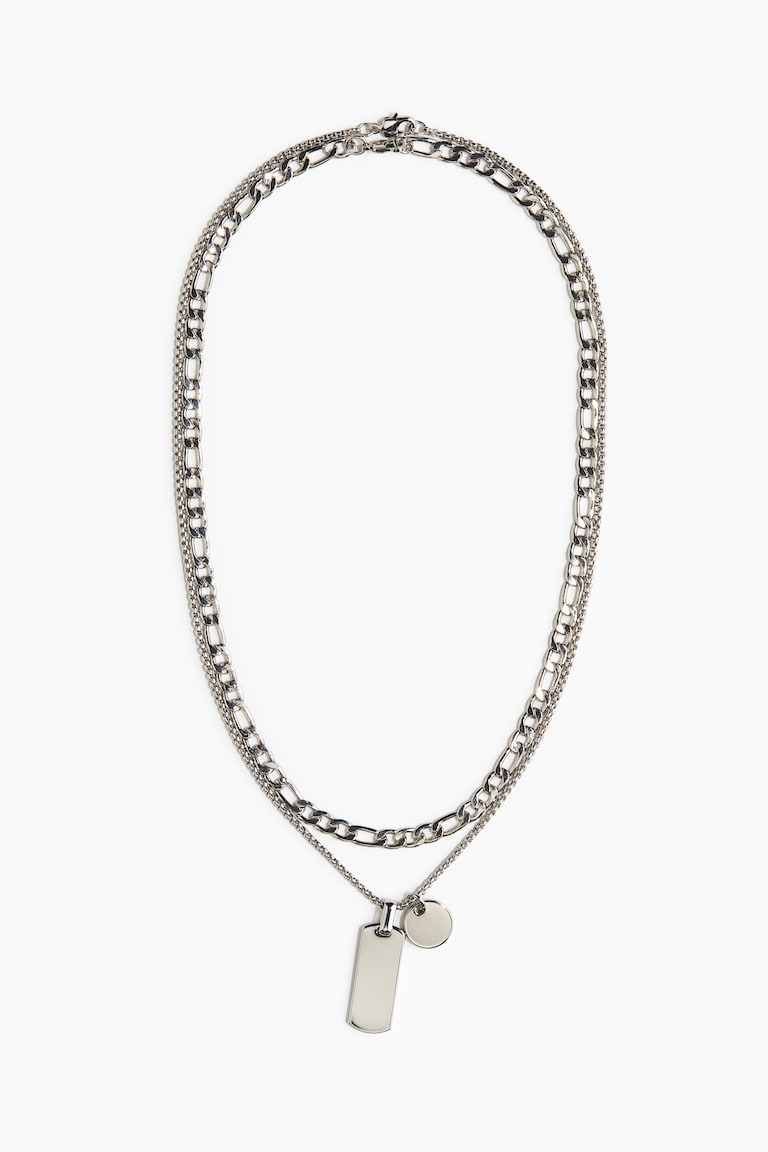 H&M Pack De 2 Collares - Plateado - HOMBRE