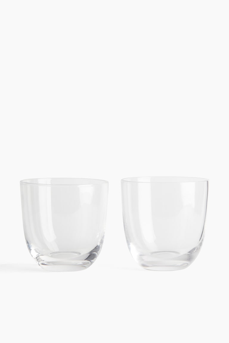 H&M Pack De 2 Vasos De Vidrio - Verde Aceituna - HOME