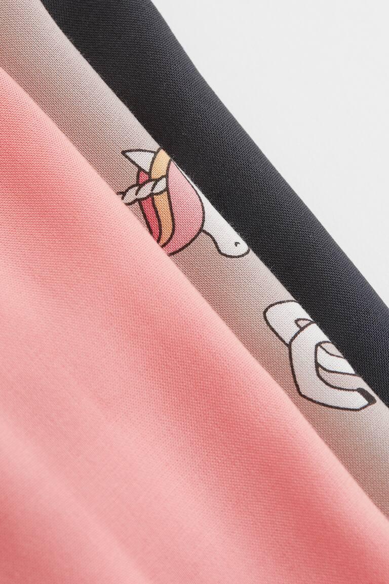 H&M Pack De 3 Joggers - Rosa/Floral - NIÑOS