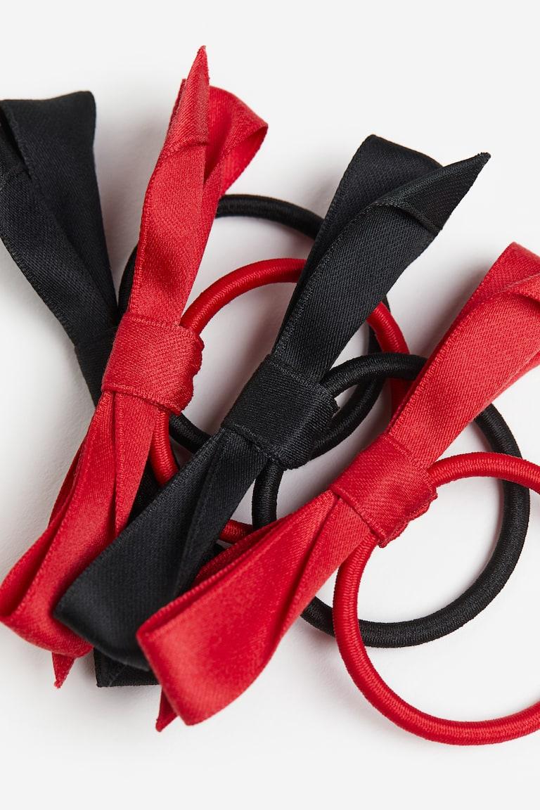 H&M Pack De 4 Coleteros Con Lazo - Rojo/Reno - NIÑOS