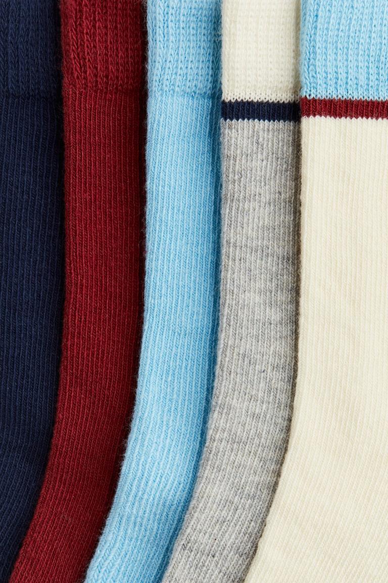 H&M Pack De 5 Calcetines - Turquesa/Beige - NIÑOS