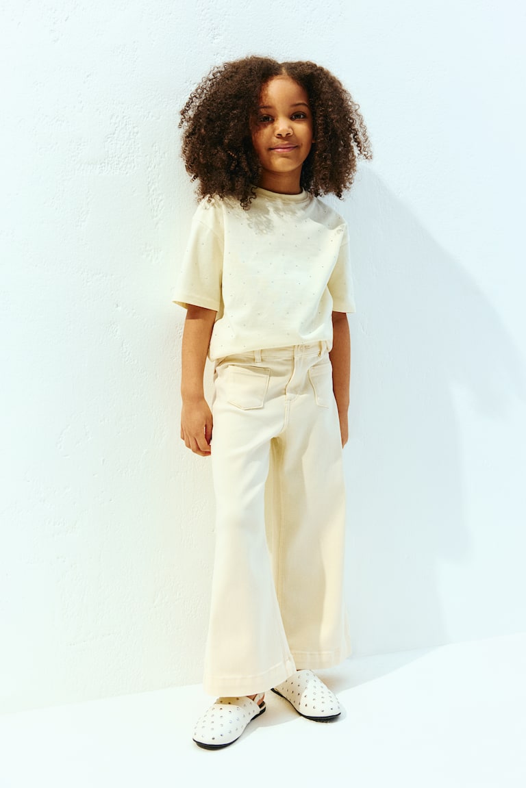 H&M Pantalón acampanado de sarga - Azul marino - NIÑOS