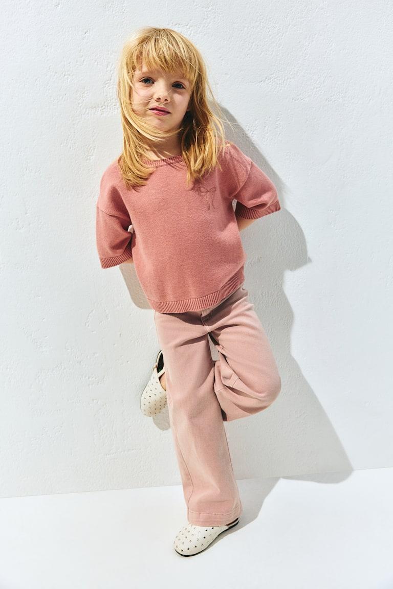 H&M Pantalón acampanado - Rosa empolvado - NIÑOS