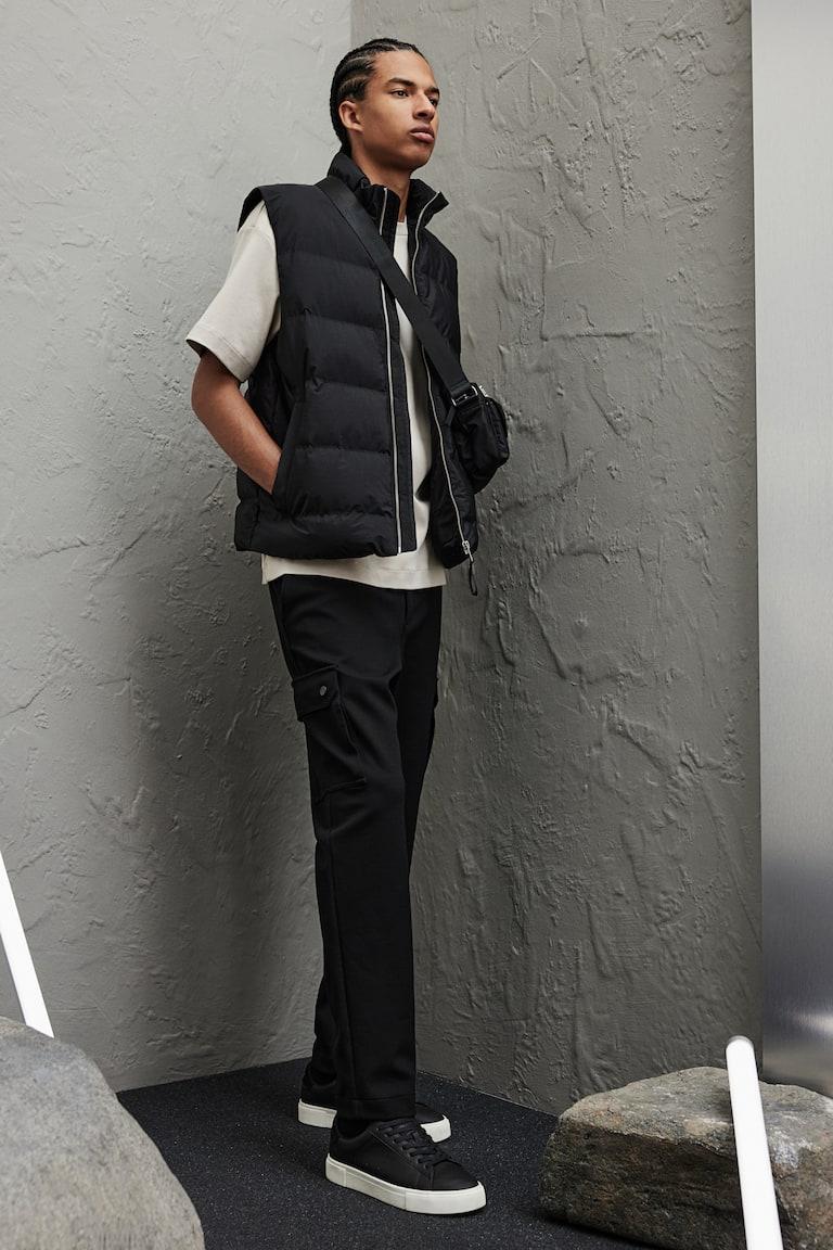 H&M Pantalón cargo Slim Fit - Negro - HOMBRE