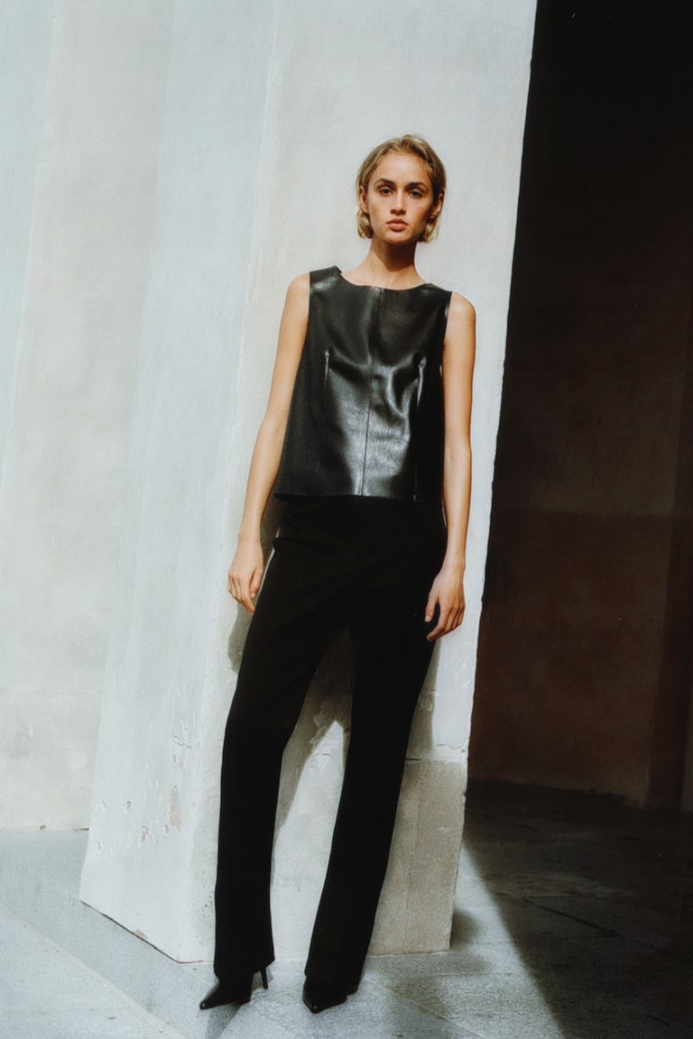 H&M Pantalón con abertura en el bajo - Negro - MUJER