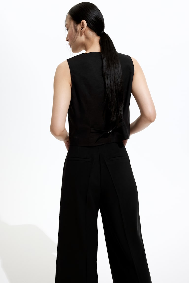 H&M Pantalón Culotte De Vestir - Blanco - MUJER