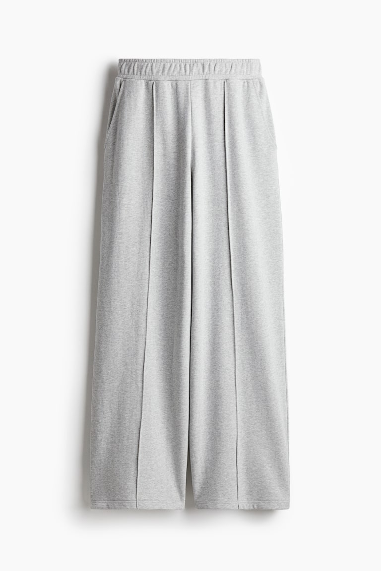 H&M Pantalón de chándal amplio - Gris jaspeado - MUJER