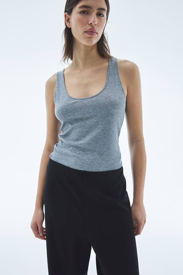 H&M Pantalón de punto - Crema - MUJER