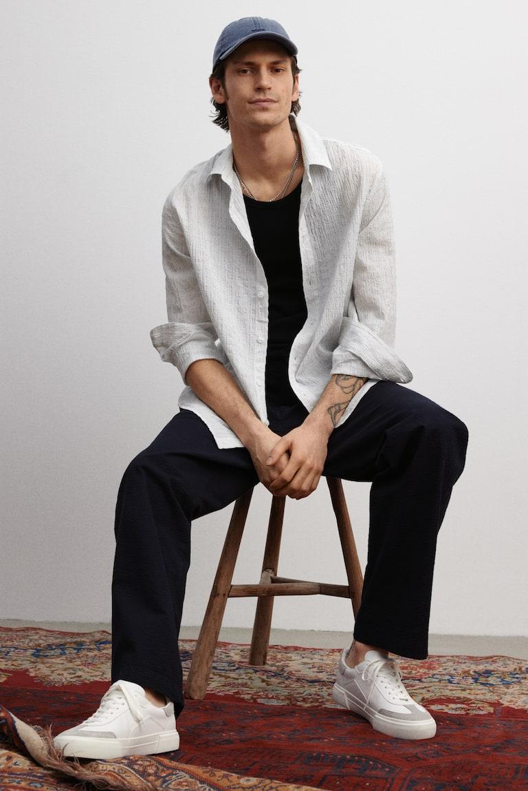 H&M Pantalón De Sirsaca Relaxed Fit - Beige - HOMBRE