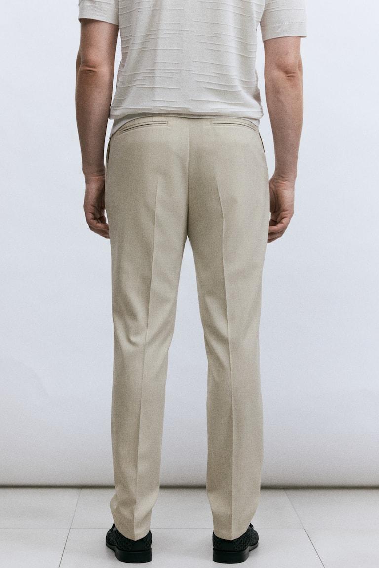 H&M Pantalón De Traje Slim Fit - Beige - HOMBRE