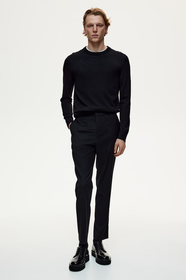 H&M Pantalón De Traje Slim Fit - Negro - HOMBRE